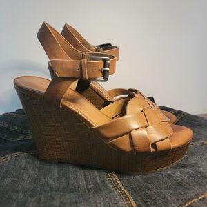 Indigo Rd. Brown Platform Wedge Sandals